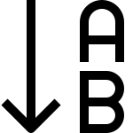Sort Alphabetically SVG Icon